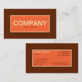 Centre Label II - Herbstorange mit Braun 632100 Visitenkarte (Vorne/Hinten)