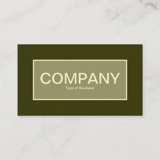 Centre Label II - Khaki mit Murky Green 333300 Visitenkarte (Vorderseite)