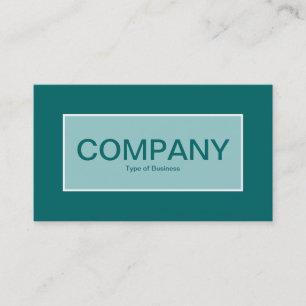 Centre Label II - Light Blue Green mit Aquamariner Visitenkarte