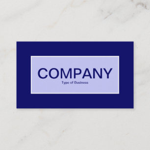 Centre Label II - Pulver Blue mit Navy Blue Visitenkarte