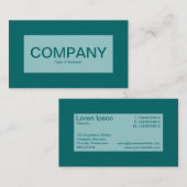 Centre Label - Light Blue Green mit Aquamarin 0066 Visitenkarte (Vorne/Hinten)