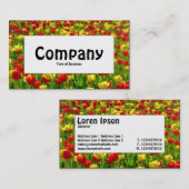 Centre Label - Meer der Tulipen Visitenkarte (Vorne/Hinten)