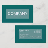 Centre Label - Ocean Green mit Aquamarin 006666 Visitenkarte (Vorne/Hinten)