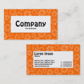 Centre Label - Orange Floral Visitenkarte (Vorne/Hinten)