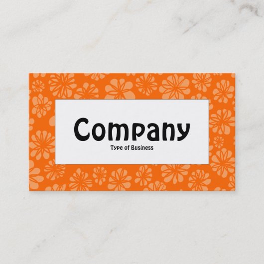 Centre Label - Orange Floral Visitenkarte (Vorderseite)