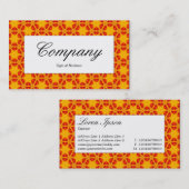 Centre Label - OrangeTerrazzo Muster 02 Visitenkarte (Vorne/Hinten)