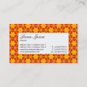Centre Label - OrangeTerrazzo Muster 02 Visitenkarte (Rückseite)
