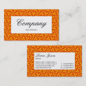 Centre Label - OrangeTerrazzo Muster 03 Visitenkarte (Vorne/Hinten)