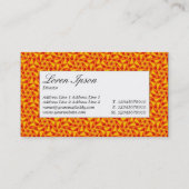 Centre Label - OrangeTerrazzo Muster 03 Visitenkarte (Rückseite)