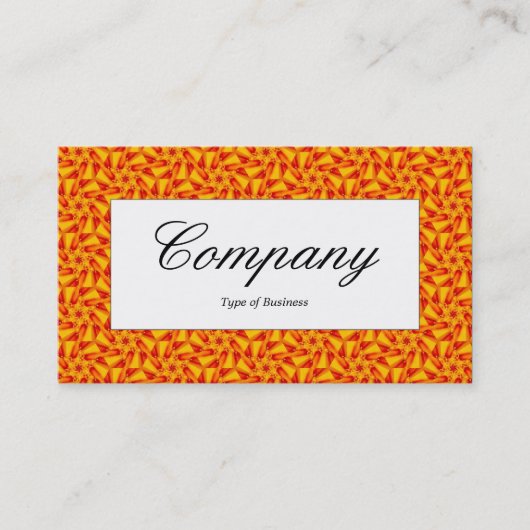 Centre Label - OrangeTerrazzo Muster 03 Visitenkarte (Vorderseite)