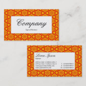 Centre Label - OrangeTerrazzo Muster 04 Visitenkarte (Vorne/Hinten)