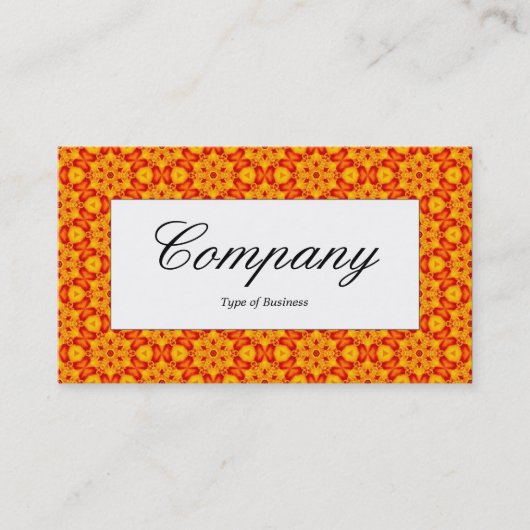 Centre Label - OrangeTerrazzo Muster 04 Visitenkarte (Vorderseite)