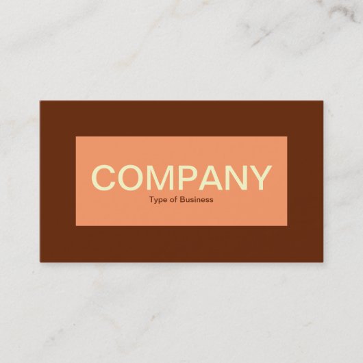 Centre Label - Peach with Brown 632100 Visitenkarte (Vorderseite)