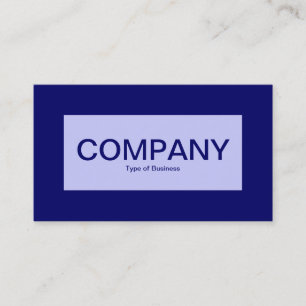 Centre Label - Pulver Blue mit Navy Blue Visitenkarte