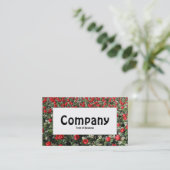 Centre Label - Red Tulips and Primroses Visitenkarte (Stehend Vorderseite)