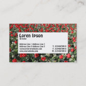 Centre Label - Red Tulips and Primroses Visitenkarte (Rückseite)