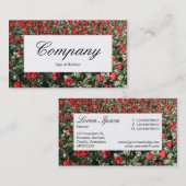 Centre Label - Red Tulips and Primroses Visitenkarte (Vorne/Hinten)