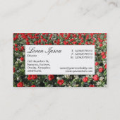 Centre Label - Red Tulips and Primroses Visitenkarte (Rückseite)