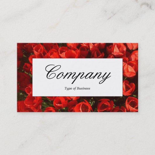Centre Label - Red Tulips Visitenkarte (Vorderseite)