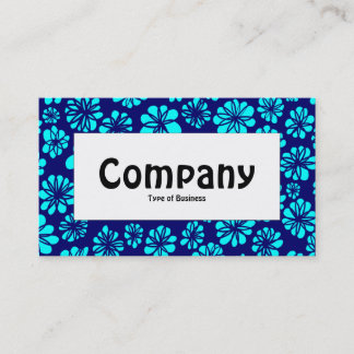 Centre Label - Shades of Blue Floral Visitenkarte