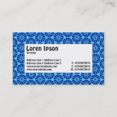 Centre Label - Star Wheel - Navy Blue on Lt Blue Visitenkarte (Rückseite)