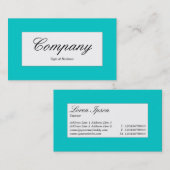 Centre Label - Türkis (00CCCC) Visitenkarte (Vorne/Hinten)