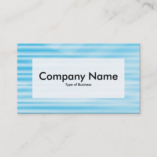 Centre Label v3 - Corrugated Blue Visitenkarte (Vorderseite)