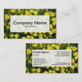 Centre Label v3 - Yellow Daisies Visitenkarte (Vorne/Hinten)