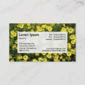 Centre Label v3 - Yellow Daisies Visitenkarte (Rückseite)