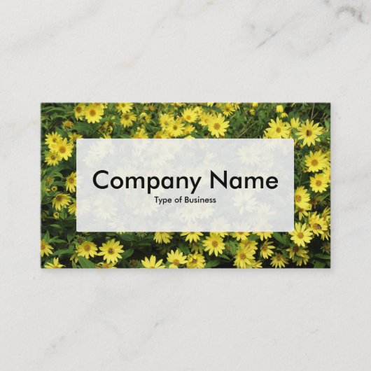 Centre Label v3 - Yellow Daisies Visitenkarte (Vorderseite)