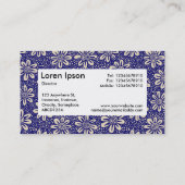 Centre Label v4 - 140617 - Dk Blue und Beige Visitenkarte (Rückseite)