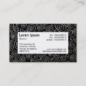 Centre Label v4 - Abstrakt 181112 - Exotic Metal Visitenkarte (Rückseite)