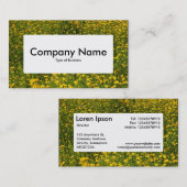 Centre Label v4 - Bed of Yellow Daisies Visitenkarte (Vorne/Hinten)