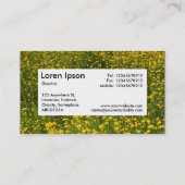 Centre Label v4 - Bed of Yellow Daisies Visitenkarte (Rückseite)