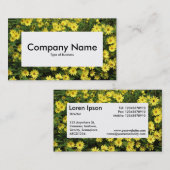 Centre Label v4 - Yellow Daisies Visitenkarte (Vorne/Hinten)
