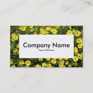Centre Label v4 - Yellow Daisies Visitenkarte