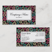 Centre Label v5 - Abstrakte Blume 031023 Visitenkarte (Vorne/Hinten)