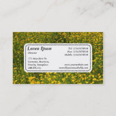 Centre Label v5 - Bed of Yellow Daisies Visitenkarte (Rückseite)