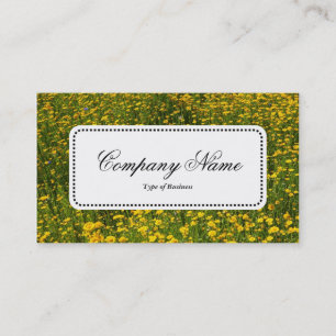 Centre Label v5 - Bed of Yellow Daisies Visitenkarte