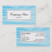 Centre Label v5 - Corrugated Blue Visitenkarte (Vorne/Hinten)