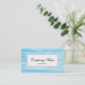 Centre Label v5 - Corrugated Blue Visitenkarte (Stehend Vorderseite)