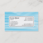 Centre Label v5 - Corrugated Blue Visitenkarte (Rückseite)