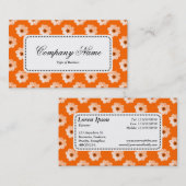 Centre Label v5 - Dahlia Pattern Orange Visitenkarte (Vorne/Hinten)