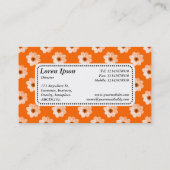 Centre Label v5 - Dahlia Pattern Orange Visitenkarte (Rückseite)