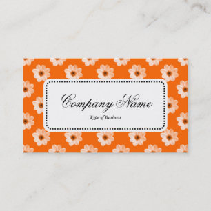 Centre Label v5 - Dahlia Pattern Orange Visitenkarte
