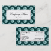 Centre Label v5 - Daisies - Dunkelgrün Visitenkarte (Vorne/Hinten)