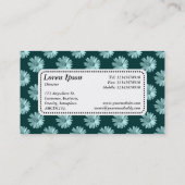 Centre Label v5 - Daisies - Dunkelgrün Visitenkarte (Rückseite)