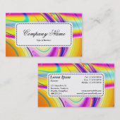 Centre Label v5 - Fraktal Abstrakt 061012f Visitenkarte (Vorne/Hinten)