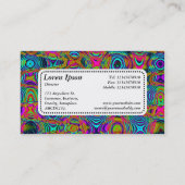 Centre Label v5 - Fraktal Abstrakt 19111a Visitenkarte (Rückseite)