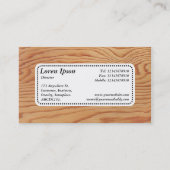 Centre Label v5 - Holz 02 Visitenkarte (Rückseite)